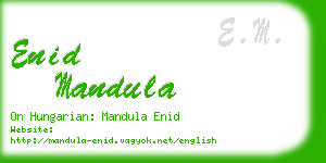 enid mandula business card